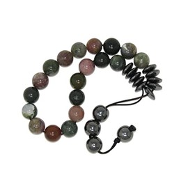 Jeannieparnell N3 IA Greek Style Loose Strung Komboloi 10mm Indian Agate Gemstone Beads Worry Beads