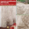 Culudea Christmas Curtains, Christmas Snowflake Tree Wood Sheer Curtains, Winter