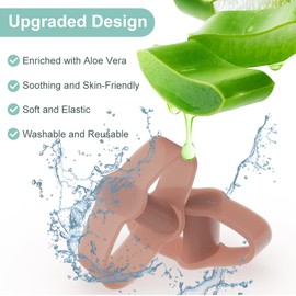 Sosede 8 Pcs Gel Toe Spacers for Hammer Toe, Bunion Corrector for Women Men Toe Separators, Big Toe Straightener Yoga Toes Spacer Spreaders,Bunion Pads to Wear with Shoes (Beige)