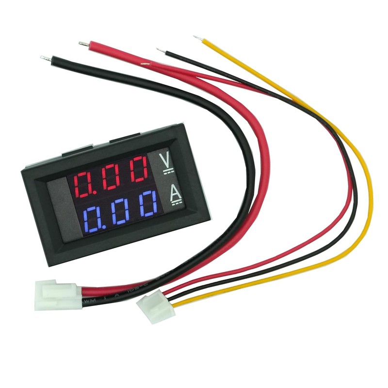 A-DIGISHUO 2Pcs 0.28" Digital Voltmeter and Ammeter|0.28 Inch 3-Digit Blue+Red