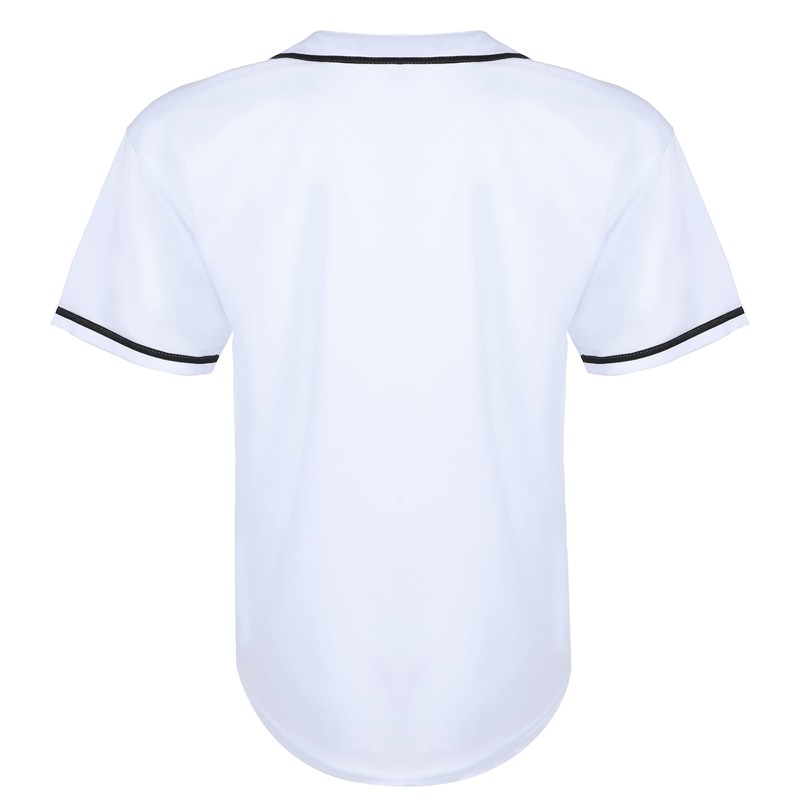 Aumudle Mens Baseball Jersey Blank Plain Button Down Shirts Short