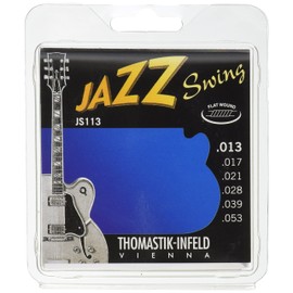 Thomastik Saiten für E-Gitarre Jazz Swing Series Nickel Flat Wound Satz JS113 Medium .013-.053w