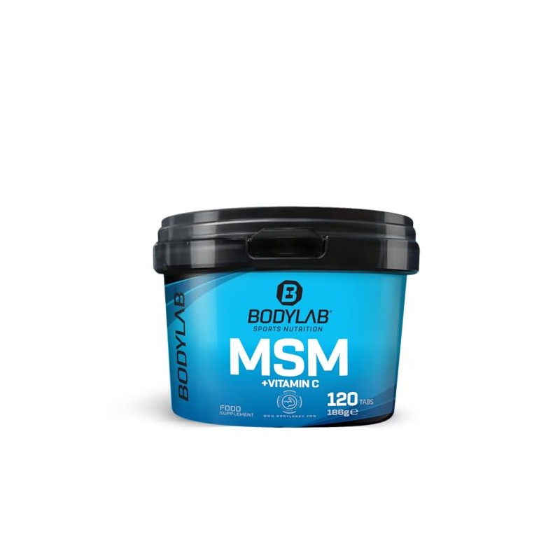 Bodylab24 MSM + Vitamin C 120 Tablets, 2000 mg Methylsulfonylmethane