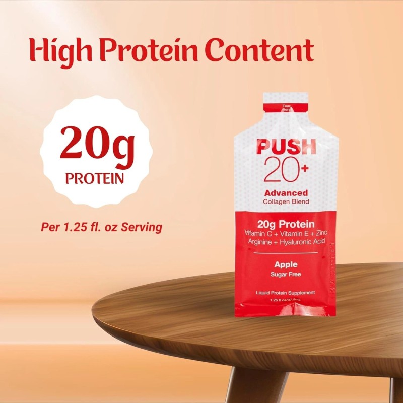 Liquacel PUSH20+ Liquid Collagen Protein Shot – 20g Pack of