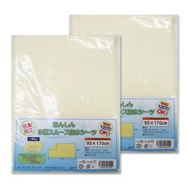 Tetote Waterproof Sheets, 3 Layers, Smooth, 2 Pieces, Dryer OK, Single Sided, Heat Resistant, Long Lasting, Electric Blanket Acceptable, 37.4 x 66.9 inches (95 x 170 cm), Smooth, Quick Drying, Antibacterial, Washing Machine, Dehydration, Name Tag Include