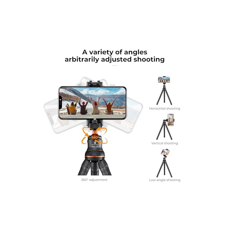 KF CONCEPT Trípode para teléfono móvil, MS01 Gorillapod con mando