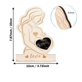 xutong 1 x Pregnant Women Ultrasound Photo Frame Pregnant Friend Sonogram Reveal Future Mom Gift Memorial Gift