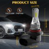 SHENKENUO LED Headlight Kit 9005 H1 Combo 6000K Bulb for
