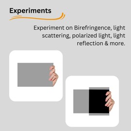 Wave Polarizer Linear Polarizing Film –Polarized Film Light Sheets – Photography Filter LCD Screen Repairing & Physics Education10 mil(.254mm) Gray Sun Filter 1PC (Non-Adhesive Version) 10"x8" (1pc)