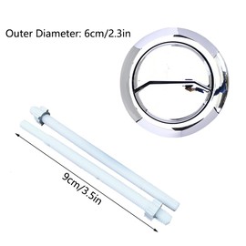 Round Dual Flush Toilet Push Button, 48mm Toilet Cistern Push Button Replacement Accessories for Bathroom Toilet Water Tank Repair (1 Pack)