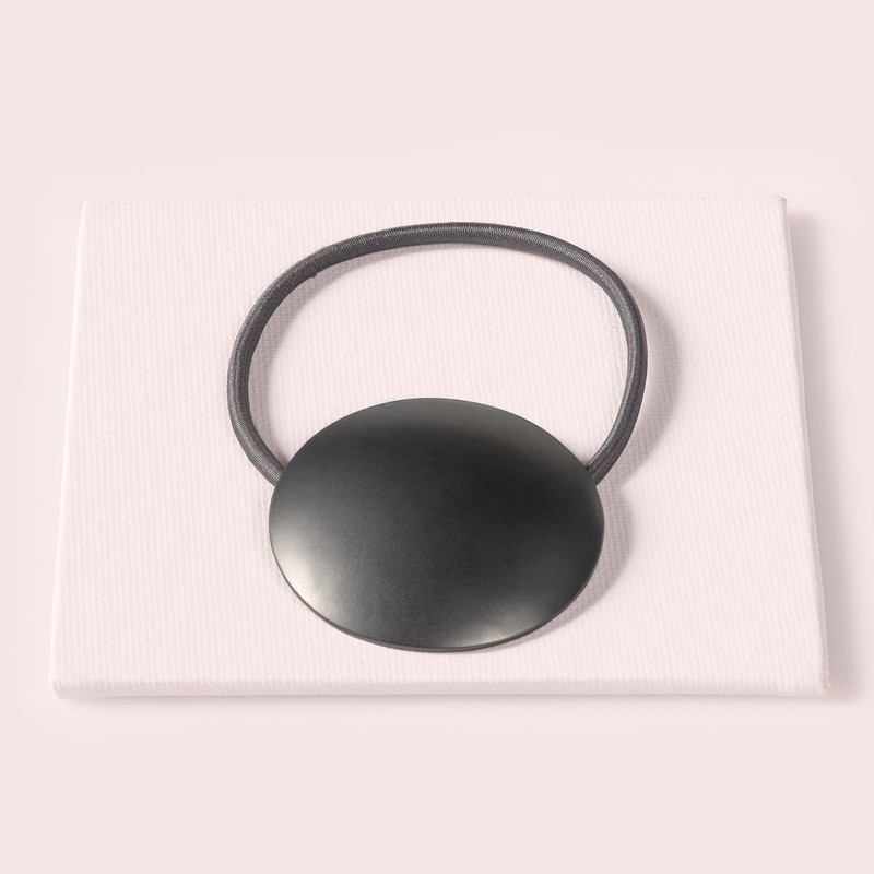 The Hair Edit Gunmetal Royal Disk Ponytail Holder Elastic
