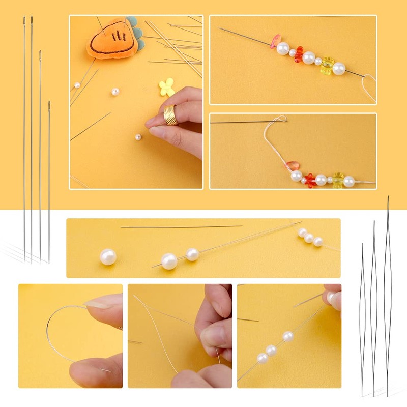 25 Pieces Bead Needles Set, Bead Needles, 6 Pieces Open