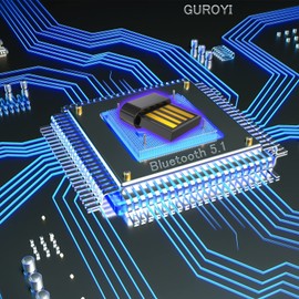 GUROYI Bluetooth 5.1 USB Adapter, Bluetooth 5.1 Technology, Ultra Small, Bluetooth Device for PC, Nano Size, Ver5.1, Bluetooth Adapter, Maximum Transmission Distance 66.4 ft (20 m), Low Latency,