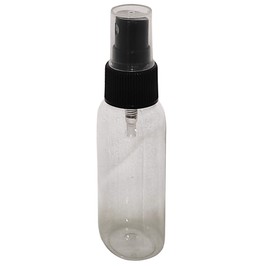 wolfmoon botanicals WM (Bulk Pack of 24) 2 oz Clear Oval Travel Refillable, Empty PET Plastic Bottles with Black Spray Top - DIY travel, hydration, aromatherapy, arts & crafts, and more