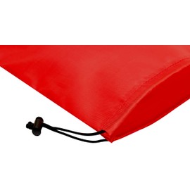 Drawstring Bag - Nylon Cinch and Ditty Stuff Pouch with Toggle for Gym, Sports, Luggage, Storage, Travel - Dopp Kit - Lightweight, Foldable and Compact Multi-Purpose Pack (10 x 15-12 pack, Red)