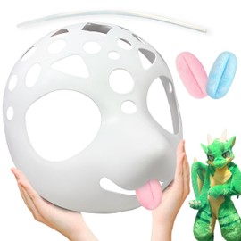 Liokoon Fursuit Head Base Furry Mask 11", 3D Printed Furry Accessories Therian Gear Gifts DIY for Cosplay Kawaii Costume Props