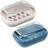 KOLZEMV Foamie Soap Box Travel Waterproof Soap Box with Drain