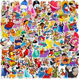 NEULEBEN Princess Stickers, Pack of 100 Cartoon Sweet Princess Decorative Stickers Waterproof Vinyl Stickers for Laptop Skateboard Car Motorcycle Kids and Teens
