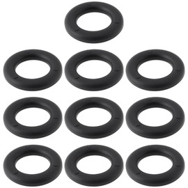 Briny River 10pcs Plastic Camping Tent O-Rings 20x12x4mm for Fixing Inner Tent Hooks Lamps Black