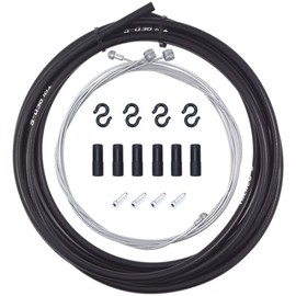 Bestgle Universal Mountain Bike Brake Cable Kit and Housing Set Bicycle Stainless Steel Replacement Wirae Tubing Cover with Cable Ends Caps Crimps Kit for MTB Road Cycling