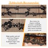 Ziweidue 60x120-Inch Black Lace Tablecloth – Elegant Bridal Tulle Rectangle
