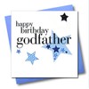 Claire Giles Hearts and Stars Happy Birthday Godfather Card,blue