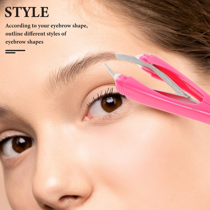 NOLITOY Brow Clip Tweezer Automatic Eyebrow Clamp Trimming Tool and
