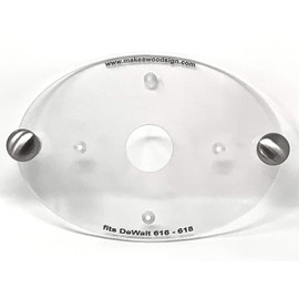 Dave's - Palm Router Acrylic Router Base Plate Compatible with DeWalt DW618 MADE IN AMERICA