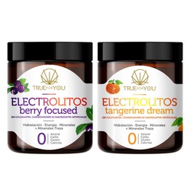 Electrolitos sin Azúcar, Hidratación en Polvo, Adicionado con Calcio, Zinc y Potasio. Keto, Paleo y Vegano, Sabor Frutos del Bosque, Limonada o Mandarina. Paquete con 2 o 3 Pzs. (Mandarina y Frutos del Bosque, 2Pack)