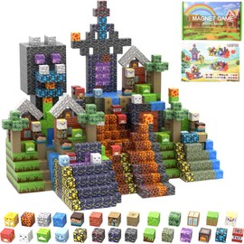 150 PCS Magnetic Building Blocks - Cross Town Magnetic Building Blocks STEM Toy for Kids,Educational Construction Game Gift for Boys and Girls Age 3-12