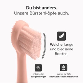WonderSmile Wondersmile Ersatzbürsten Schallzahnbürste (Soft, Atomic Rose, 12er Pack) - Bürstenköpfe für Wondersmile Schallzahnbürste