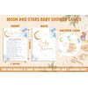 QUDNCR Baby Trivia Game Cards, Moon and Stars Baby Shower
