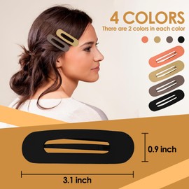 Small Flat Hair Clips for Women Lay Down Clips for Thin Hair Accessories 8pack