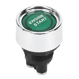 LED Engine Start Switch Ignition Starter Engine Start Stop Button for RVs Racing CarGreen