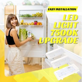 2024 Upgrade 1 pc x W10515058 and 2 pc x W10515057 LED Light Compatible with Whirlpool Kenmore Maytag Freezer Refrigerator, Replaces WPW10515058, W10522611, W10465957, AP6022533 PS11755866