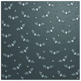 Vaessen Creative 3D Embossing Folder - Bats 5.9 x 5.9" (15 x 15 cm) - Card Making Supplies for Journaling, Blank Cards and Envelopes - Scrapbook Accessories for Halloween and Autumn