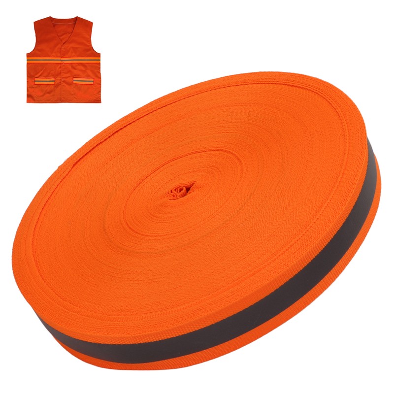 Reflective Ribbon Soft Durable Flexible Fluorescent Ribbon for Improving Night