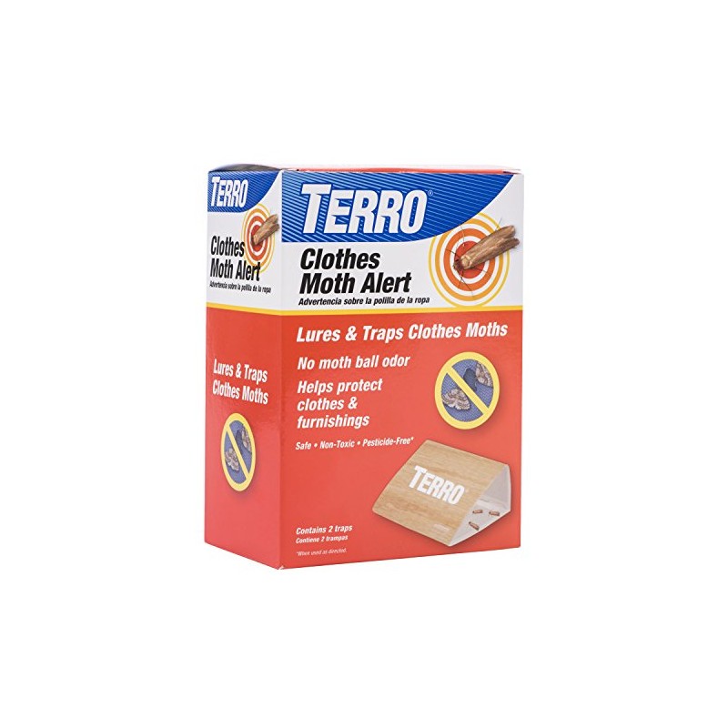 TERRO T720 Clothes Moth Alert Traps - 2 Non-Toxic, Safe