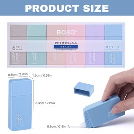 MumdoYAL Correction Roller, Correction Mouse, Pack of 6, Mini Correction Tape for Students, Children and Office Workers