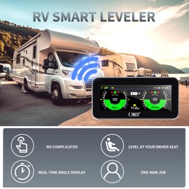 Wireless RV Leveling System, Smart Electronic Camper Leveler, Automatic Trailer Level Indicates, Cool Gadgets RV Accessories, Dedicated Portable Screen with Transmitter