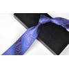 Floral Neckties for Men Purple Formal Summer Paisley Silk Tie