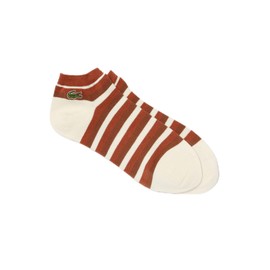 Lacoste Men's Multi-Border Ankle Socks, white