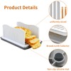 Professional Bread Slicer with Adjustable Guide, Foldable Cutter for Homemade