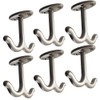 RFORPLY Zinc Alloy Double Prong Ceiling Hook Towel/Robe Clothes Hook