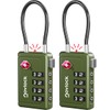 TSA Luggage Locks with Alert Indicator – 4-Digit Travel Padlocks