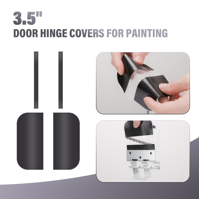 60 Pack 3.5" Magnetic Door Hinge Covers for Painting, Flexible