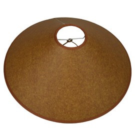 FenchelShades.com Lampshade 3" Top by 13.5" Bottom by 7.5" Slant Height with Nickel Bulb-Clip-On Attachment (Paper Oiled Kraft)