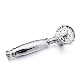 ENKI, E02, Chrome, Traditional Handheld Shower Head, Solid Brass, Traditional Victorian Design Replacement Shower Heads, Easy Clean & Easy to Install, No Tools Required, Standard UK Fitting