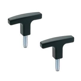 Ganter Normelemente T-Handle Screws Furniture Handles Cabinet Handles Drawer Handles GN 563.1-40-M6-20 Plastic Handle 40 mm Thread M6 x 20 Pack of 2
