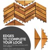 Interlocking Deck Tiles Herringbone 4 Pack Edge Tile - Non-Slip